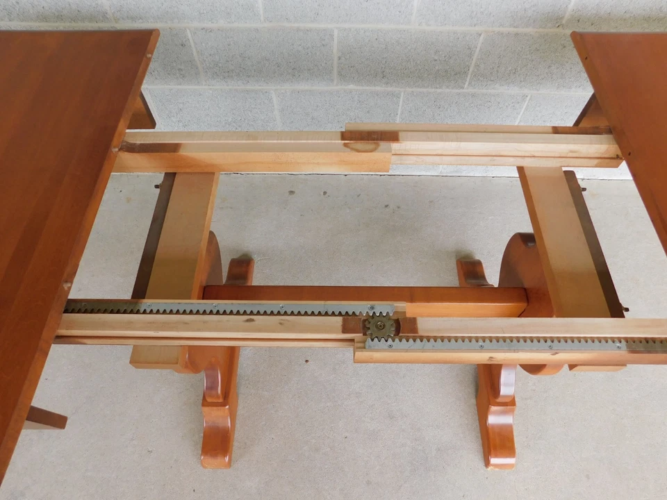 Mesa de comedor ER Buck base caballete arce granja 96"w Foto 4 de 4