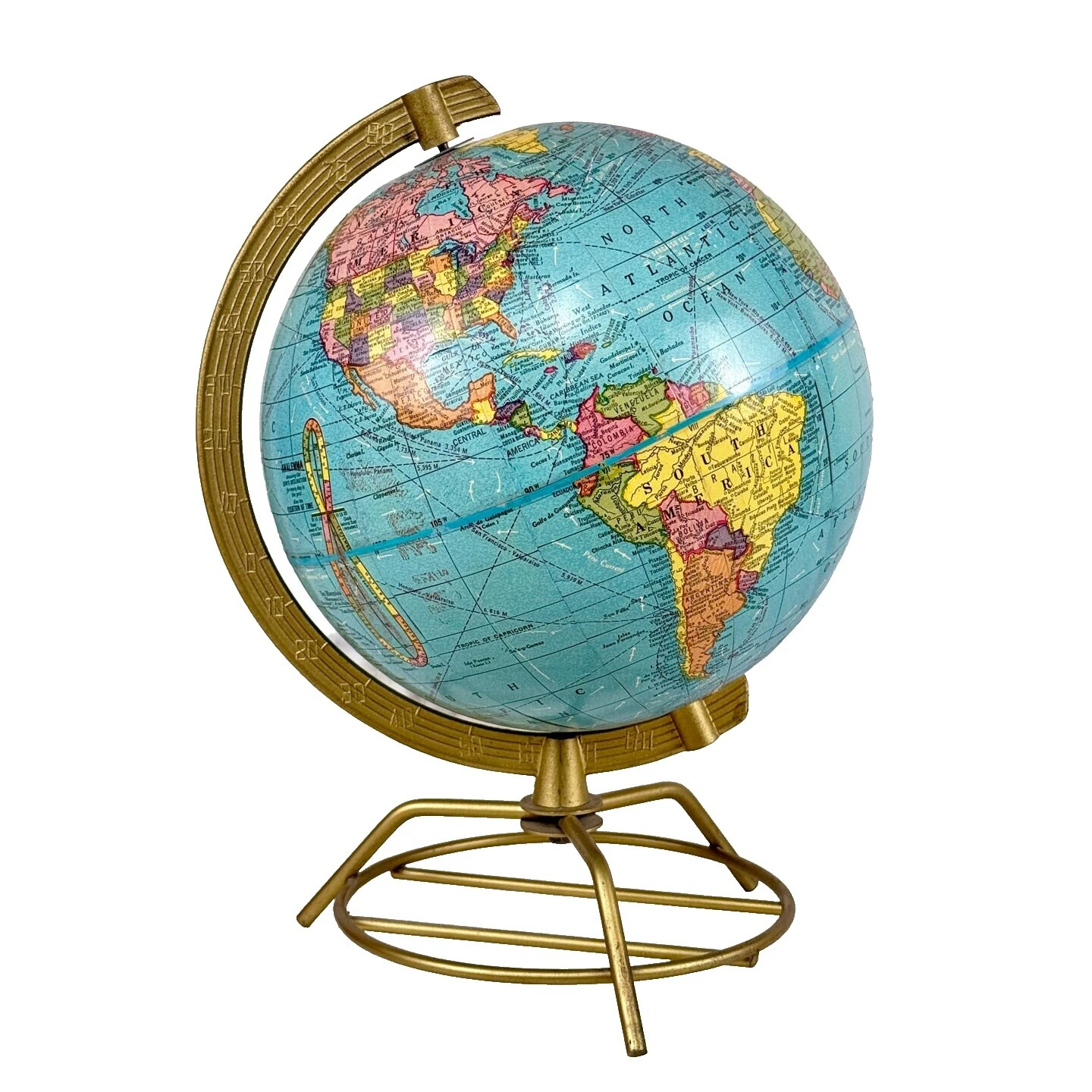 Vintage Original Globos antiguos mundos Mundial