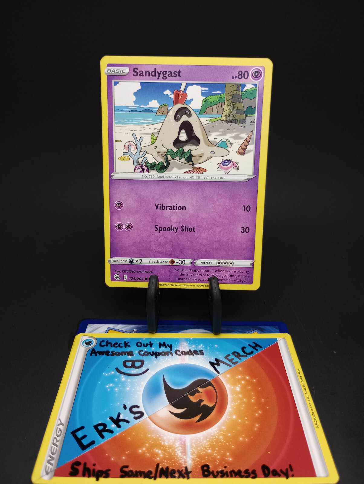 Sandygast 125/264 Fusion Strike Regular Common Pokemon Card 