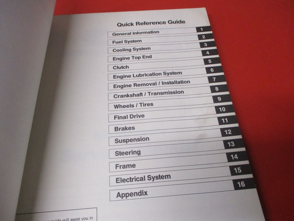 OEM ORIGINAL KAWASAKI SERVICE MANUAL 1990 ZX500 ZX600 NINJA ZX-6