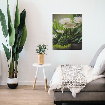 Make Your Living Space Bloom with Our Beautiful 16x20 Wrapped Plant Canvas