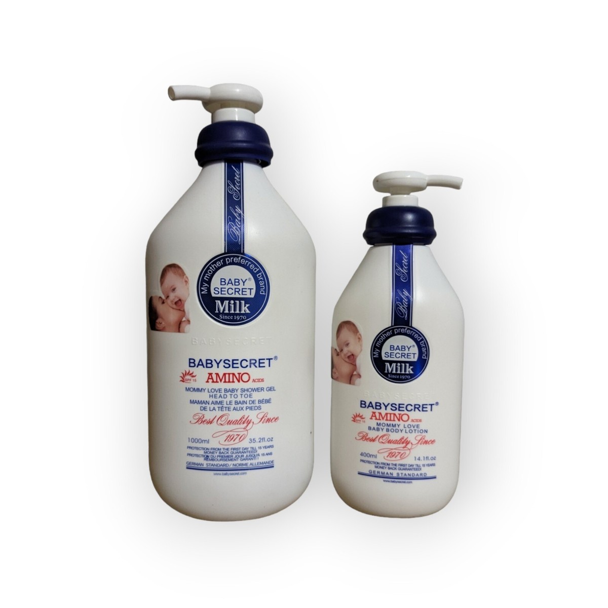 Baby Secret Milk Amino Acids Shower Gel 1000ml & Baby Milk 400ml Baby Secret Milk Amino Acids Shower Gel 1000ml & Baby Milk 400ml