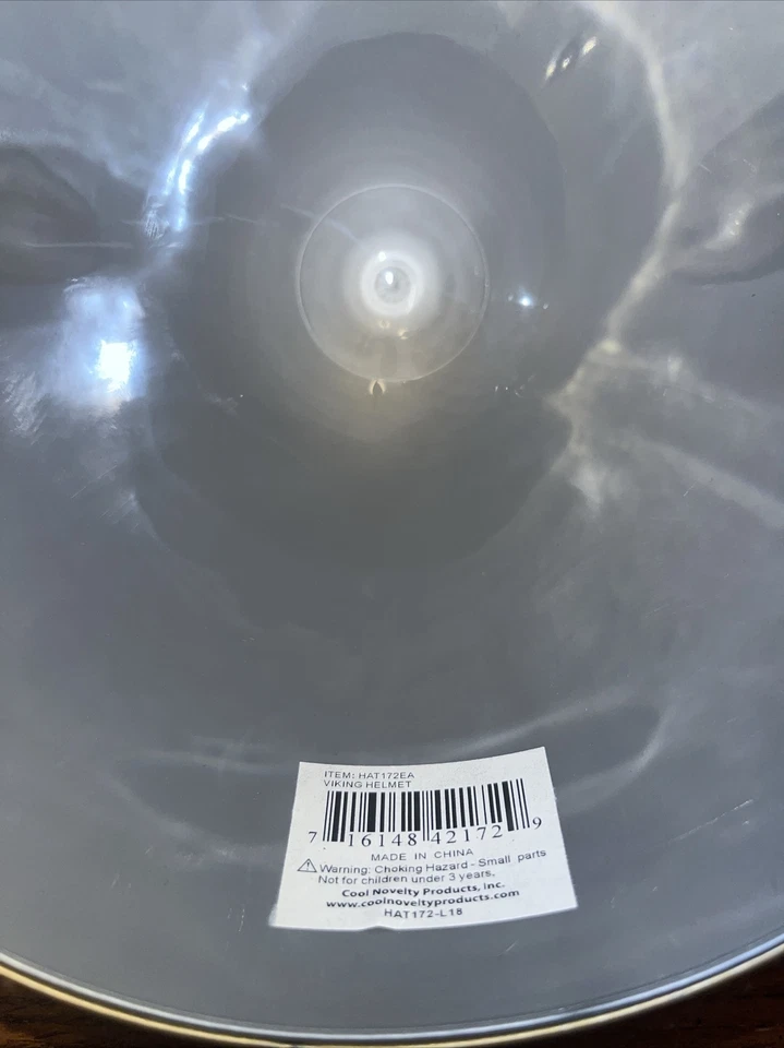 Accesorio de Disfraz Casco Vikingo Plateado y Dorado con Cuernos Infantiles Foto 3 de 3