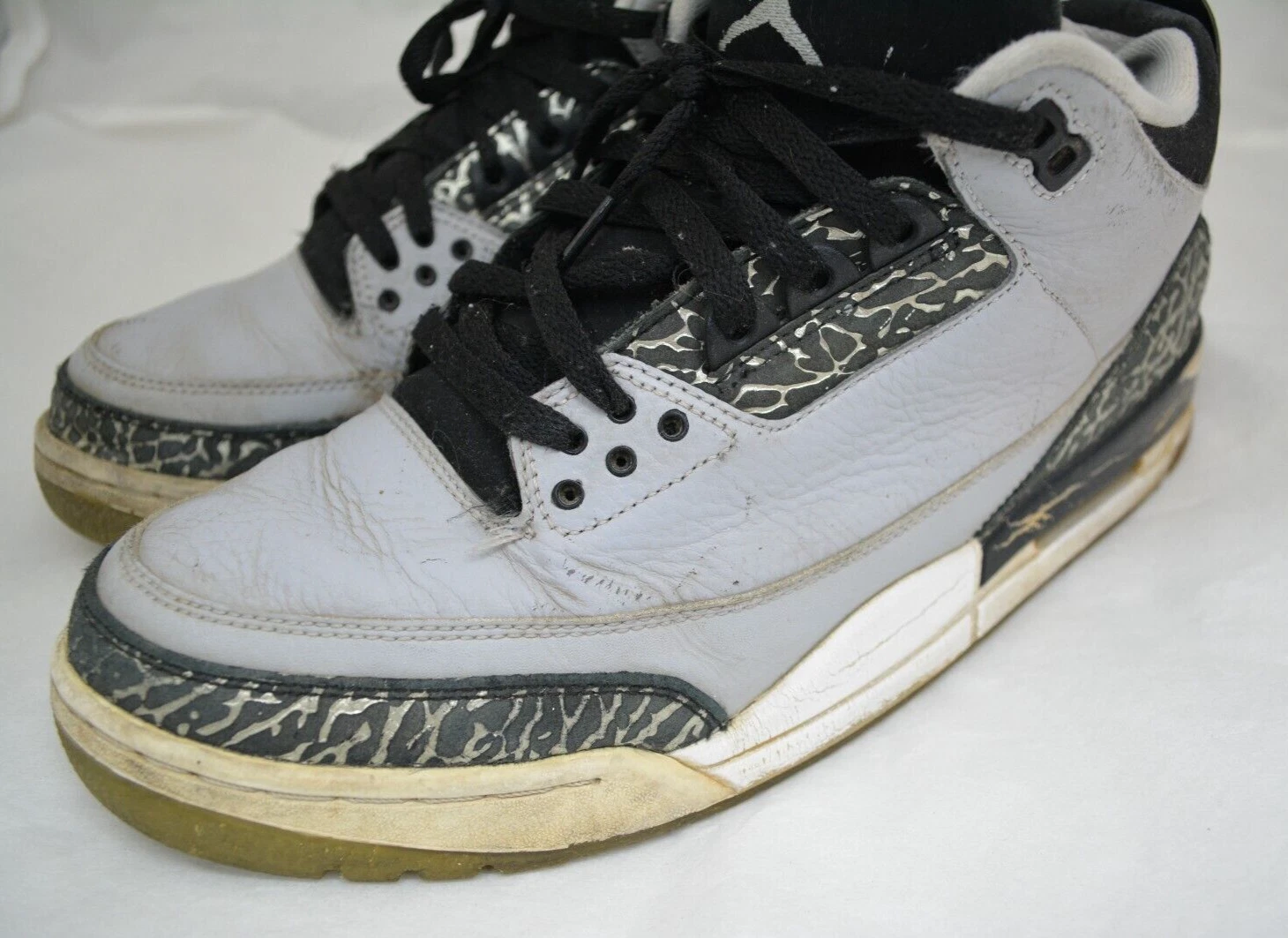 Scarpe da basket uomo AIR JORDAN Retro III 3 grigio lupo taglia 10 5