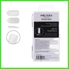 100 TIP TIPS PER UNGHIE FINTE TONDA TONDE BIANCHE BIANCA NAIL ART GEL UV FRENCH