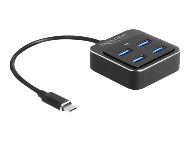 Delock USB 3.2 Gen 2 Type-C Hub mit 4 x Typ-A Buchse 10 Gbps USB hub 64191