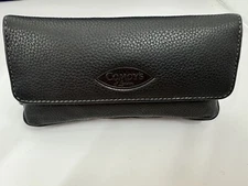 Comoy's of London Multi Pipe Leather Tobacco Pouch 900804 - Black Gray - New