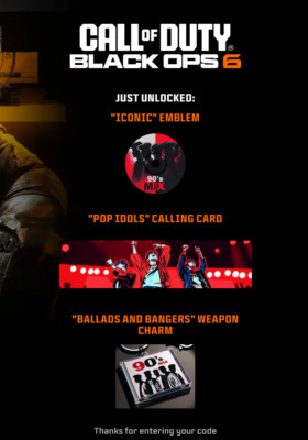 Call of Duty Black Ops 6 Tokyo Game Show 2024 Bundle Calling Card, Charm