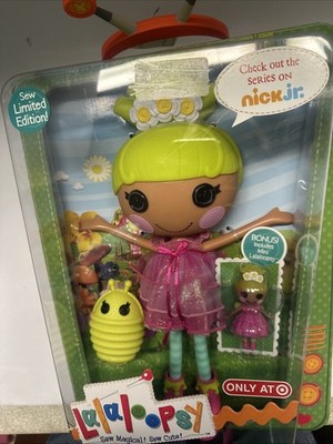 (B) Lalaloopsie Girls Sew Magical Pix E Flutters Doll 2014 MGA Retired  with Pet