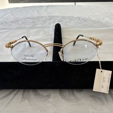 caviar eyeglass frames M1870 49 20-135 18ct Gold Plate New W/tags 12C