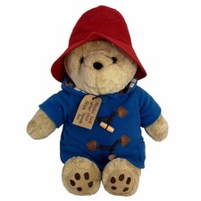 Paddington Bear Plush Toy Red Hat, Blue Coat Neck Tag 16 Rainbow Designs 2023