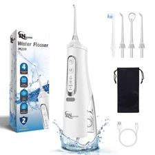 Cordless Water Dental Flosser Oral irrigator,310ml Rechargeable Water flosser...