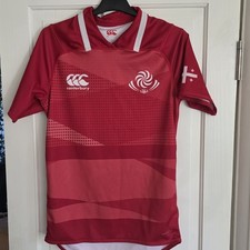 Georgia National Rugby Training Shirt Jersey Canterbury Size S Red