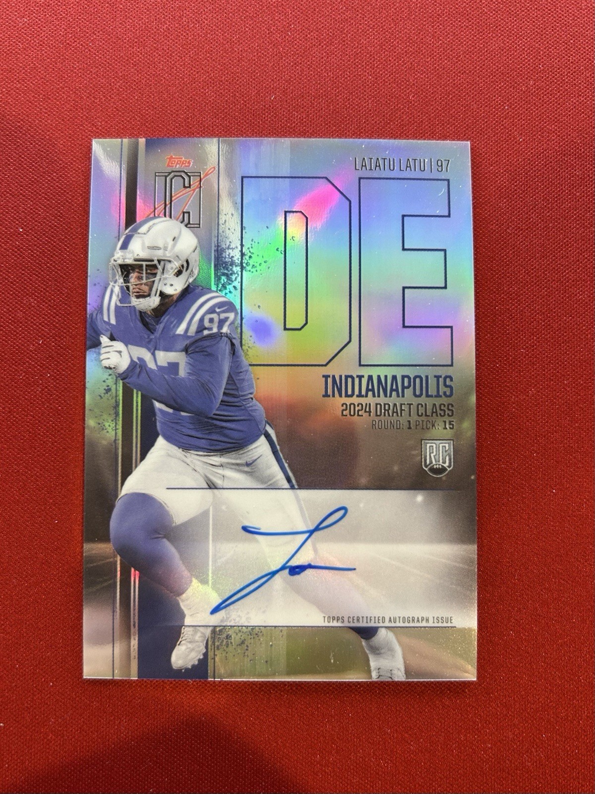 Laiatu Latu Topps Signature Class Rookie Class Chrome Autograph Variation #RCVLL Base