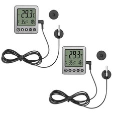 2 pcs Refrigerator Thermometer Freezer Alarm Digital Freezer Thermometer Frid...
