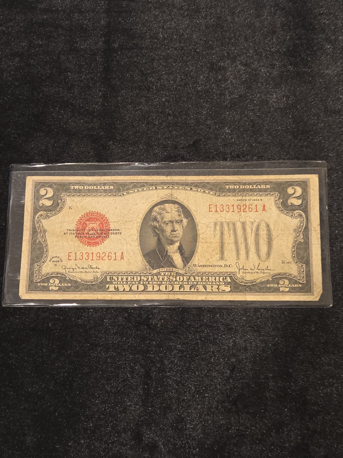 1928-G Red Seal-Two Dollar Bill•All Four Corners Present | eBay