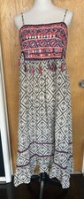 Anthropologie Raga Hippie Boho Mirror Embroidered Bodice Maxi Dress. Size M/L