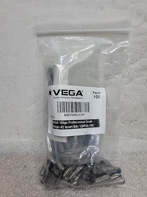 Bag Of 100 Vega Tools #2 Phillips Insert Driver Bit 125P2A 1 inch 