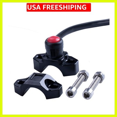 CNC Universal Motorcycle Engine Stop Start Kill Switch Button with Mounting B...