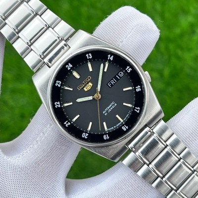 Vintage Seiko 5 Automatic Railway Time 21J Japan Made Men s Watch 7s26-3160