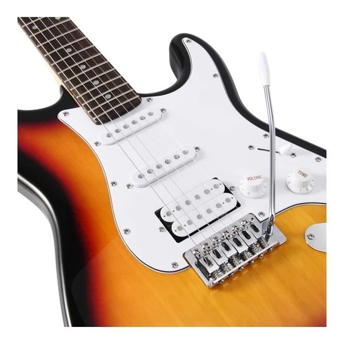 Donner DST-100S Electric Guitar with Mini Amplifier and Accessories - Sunburst - Picture 9 of 10