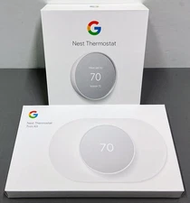Google Nest Smart Thermostat with Bonus Trim Kit Snow Model GA01334-US