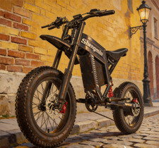 20'' Electric Dirt Bike Adults Off-Road 60V 30Ah Fat Tire Ebike Oil Brakes UK