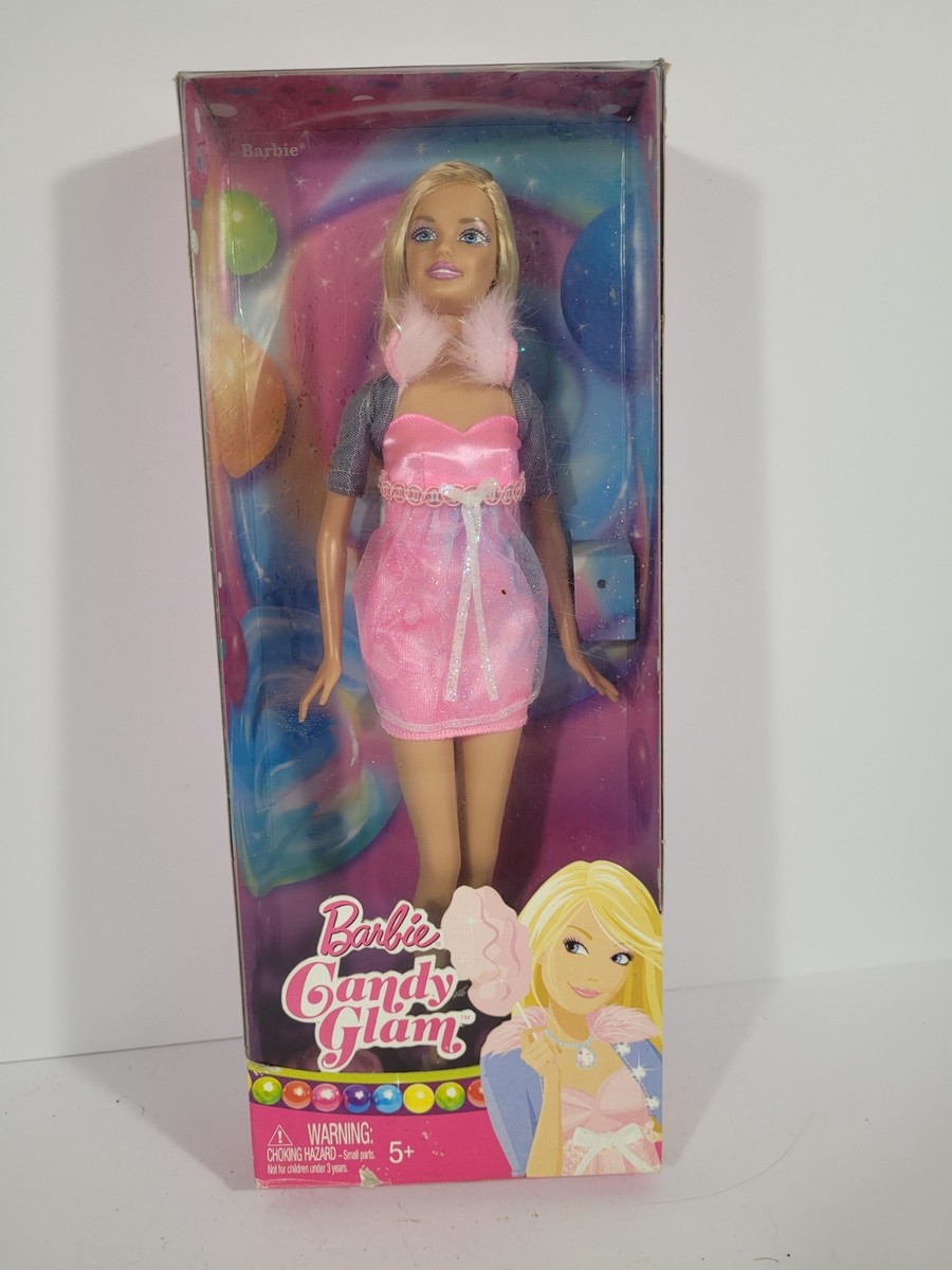BARBIE CANDY GLAM DRESSED FASHION DOLL 2008 MATTEL New Ships Free