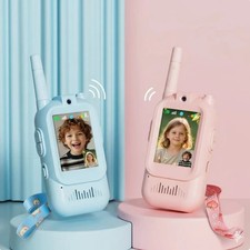 Lot de 2 talkie-walkie  avec écran Vidéo Vision pour les enfants-Rechargeable