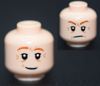 New LEGO Minifigure Head Light Nougat Mrs Proudfoot 10354 Arthur Weasley 6491308