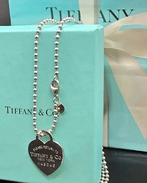 Tiffany & Co. Return to Heart Tag Long Ball Chain Necklace 34.3" Silver 925 - Image 4 of 4