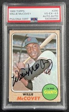 WILLIE MCCOVEY PSA 4.5 1968 TOPPS #290 DNA AUTOGRAPH AUTO GIANTS 9461