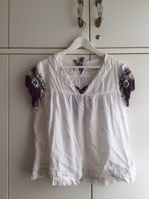 Odd Molly Bluse Gr. 2 M Gr. 38 weiß bestickt, schön!
