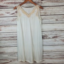 Jcpenny Womens Medium Vintage Nylon Semi Sheer Nightgown Gown