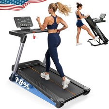 YOSUDA Foldable Treadmill With Quiet Brushless Motor And Multi-Function Console