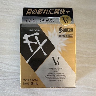 ''SET OF 5'' Santen Sante FX V+ Eye Drops 12 mL Dryness-Relief Film Wrapped