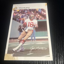 Vintage Rare 1982 Joe Montana Mini Poster Card Compliments Of Sears Roebuck