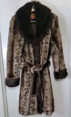 Chokolat Faux Fur Belt Size L Pockets Penny Lane Mob Wife