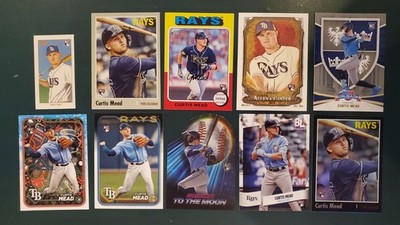 CURTIS MEAD - LOT OF (10) DIFFERENT ROOKIE CARDS - Topps Panini 2024 Rays