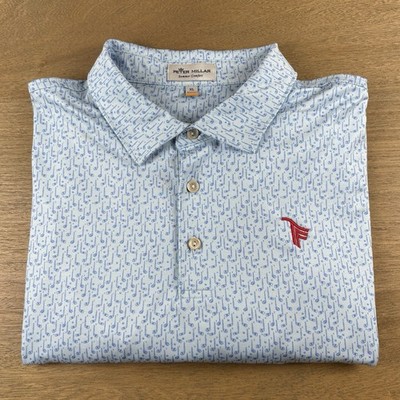Peter Millar x Trinity Forest Golf Club AOP Summer Comfort Polo Shirt Men s XL
