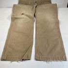 Carhartt Dark Khaki Carpenter PANTS! 33 x 30 Relaxed Fit Distressed Work Wear — photo 6