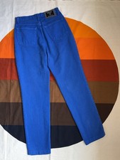 Authentic Vintage Versace Royal Blue High-waist Women  s Jean Couture Pant 27  