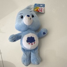 Care Bears Grumpy Bear Small Blue Embroidered Plush Stuffed Animal with Tag
