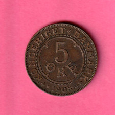 Denmark Five Ore (Danmark  5  Øre) 1908 VBP GVF  KM Y22  (D2-098) COMBINE ORDERS