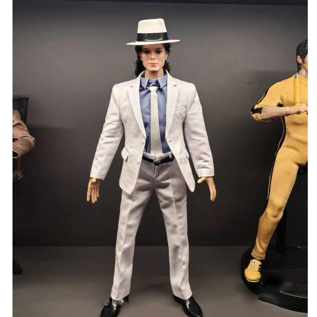 Michael Jackson 1/6 Action Figure Smooth Criminal S160 Movable White Suit USED