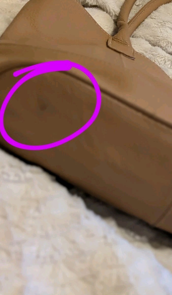 Ameri Leather Light Brown Pebbled Leather Tote  S… - image 16