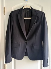 Theory Women's Black Single-Button Blazer, sz. 2, made in USA,