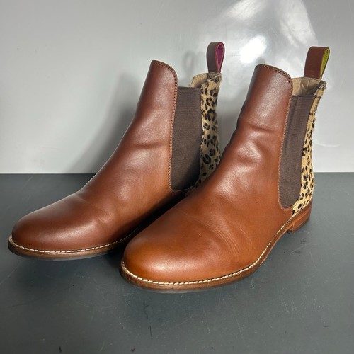 Women’s - JOULES - Chelsea Boot “Westbourne” - Tan Leather - Size 4 /37 - Picture 19 of 22