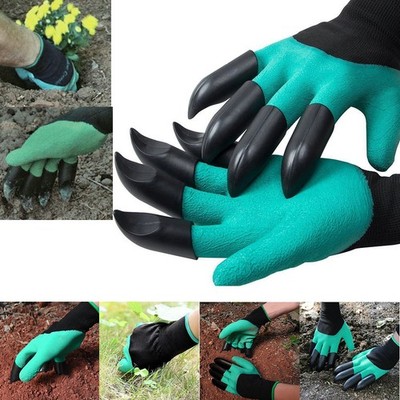 Gartenkrallenhandschuhe mit Grab- und Pflanzkrallen an BEIDEN Händen