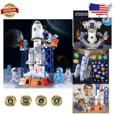 STEM Rocket Launcher Space Shuttle Toy - 2-in-1 Foam Launch & Projection